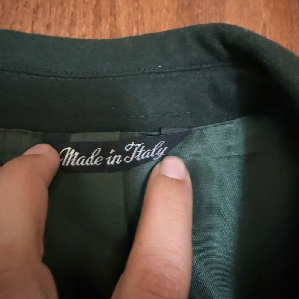 Vito Rufolo Green Men's Blazer Wool Cashmere Blazer Size 42 R Made Italy - Picture 2 of 7